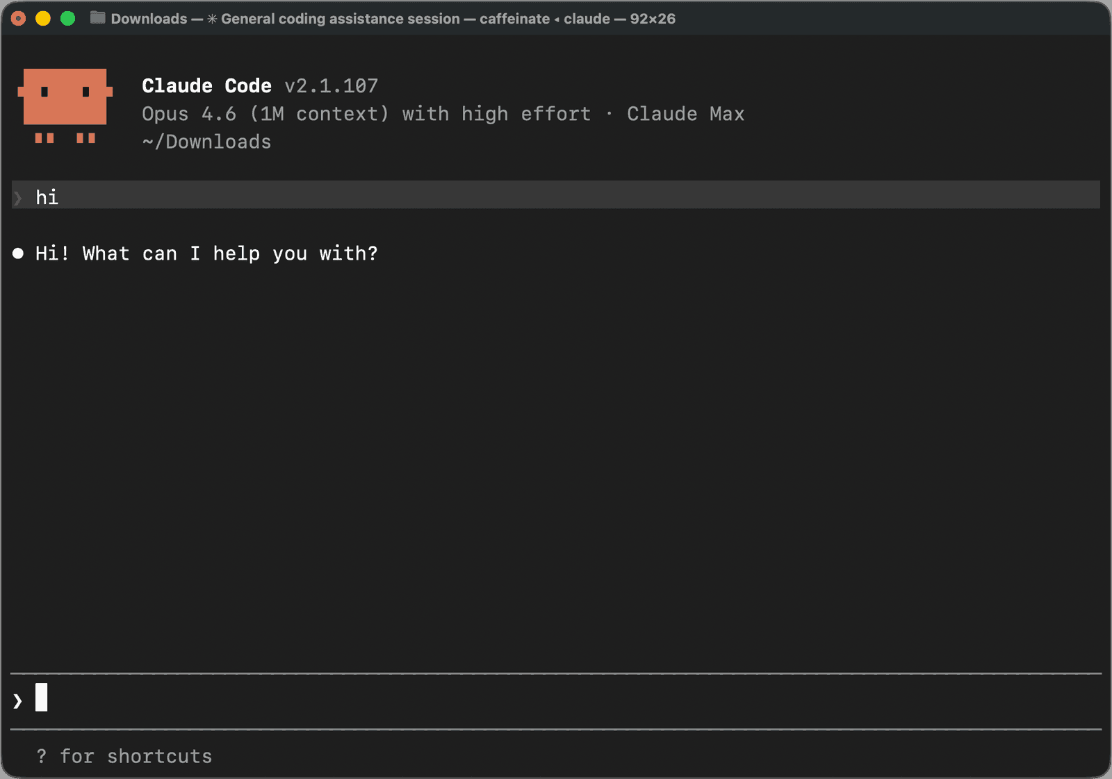 Capture d’écran de Claude Code dans un terminal, montrant l’interface de l’assistant de développement d’Anthropic.