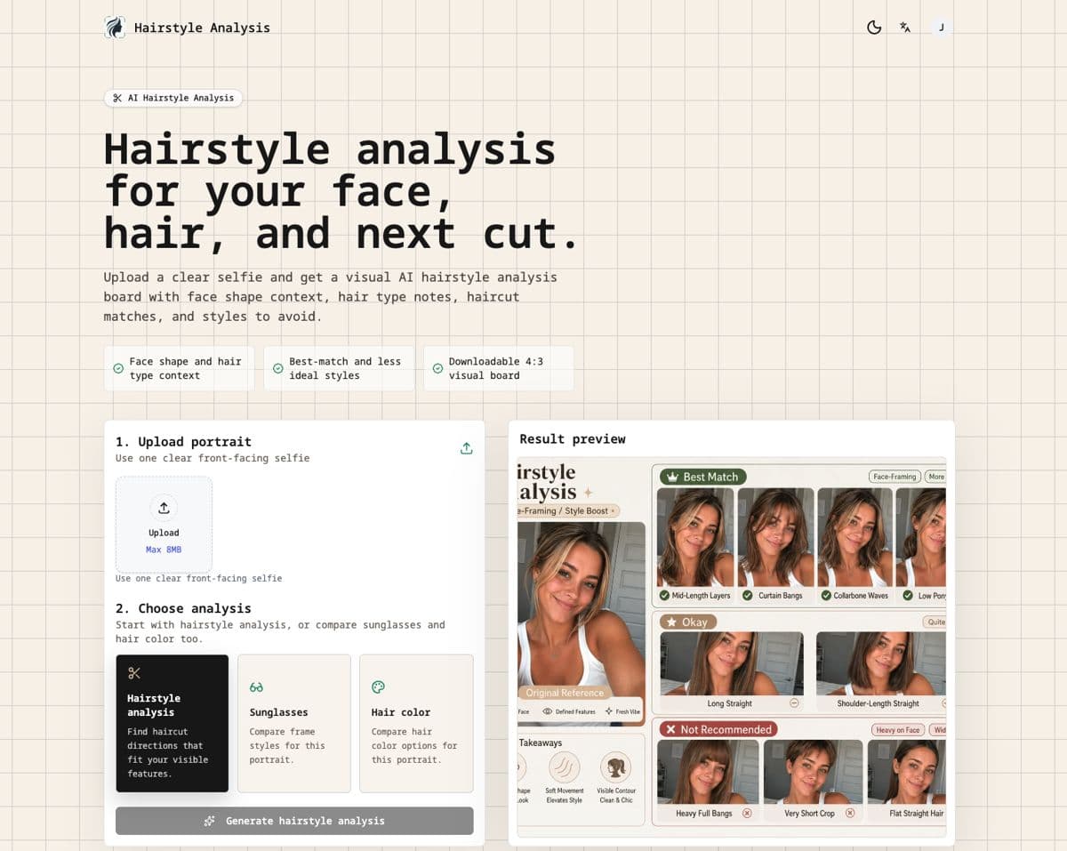 Image 1 sur 1 de Hairstyle Analysis