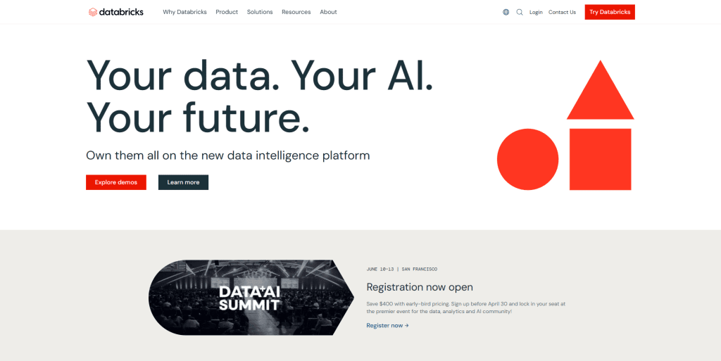 Screenshot du site Databricks 2024.02.27
